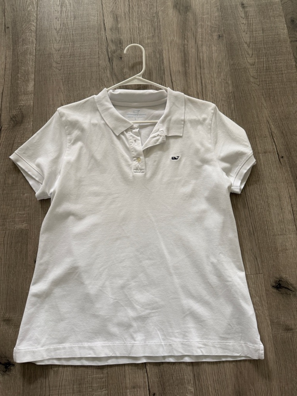 Vineyard Vines White Short Sleeve Polo with Navy Whale